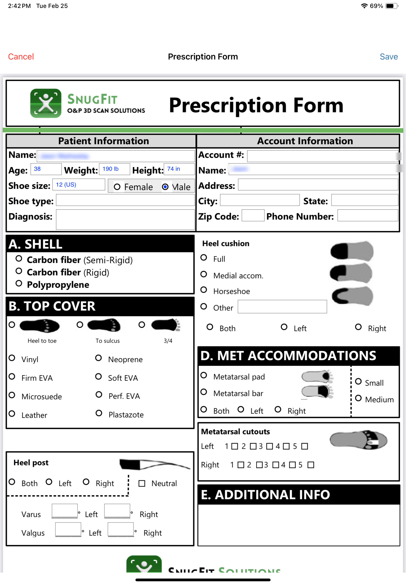 Fill out Prescription